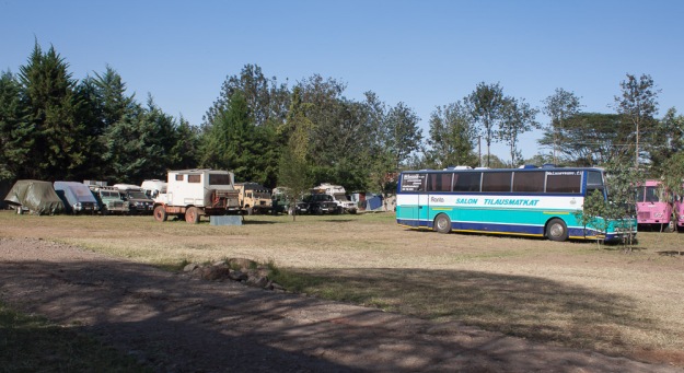 Jungle Junction, Nairobi - some of the overland vehicles, most of them being stored whilst owners go home for a while